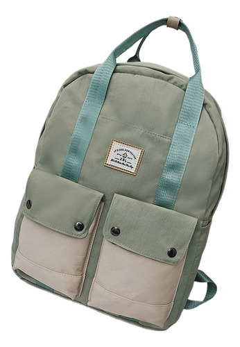 Simple Y Versátil Estilo Casual Herramienta De Estilo De La Escuela De Gran Capacidad De Lona De La Bolsa De Viaje Mochila Pequeña Mochila Portátil Al