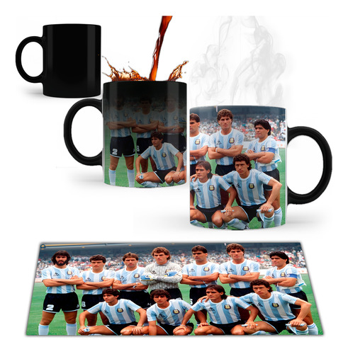 Taza Mágica Dia Del Padre Varios Modelos Regalo Original Negro Argentina Mundial 86