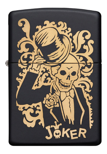 Encendedor Zippo Lighter Joker Negro