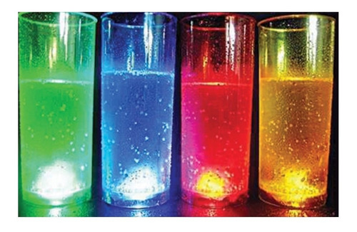 25 Vasos Led Cotillon Luminoso-enc Con Boton Fiesta Luminoso