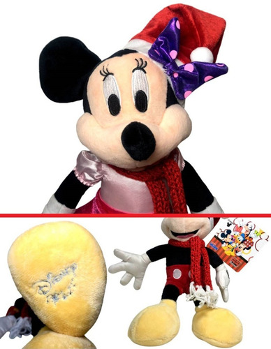 Imagem 3 de 6 de Pelúcias Mickey E Minnie Natal Originais Long Jump Disney