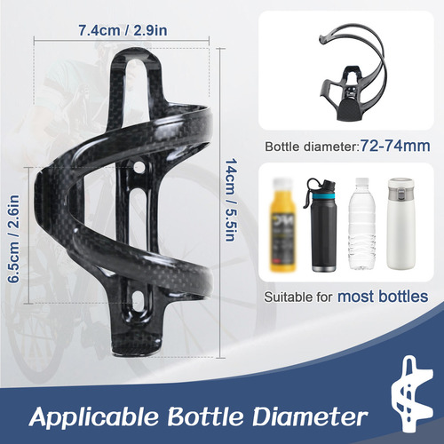 Para Porta Anfora Botella De Fibra De Carbon Portabidón De /