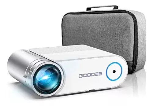  Mini proyector 4K, GooDee 1080P soporte de bolsillo DLP  proyector con WiFi y Bluetooth, proyector de película portátil Pico para  exteriores con trípode y bolsa, batería recargable de video corto para 