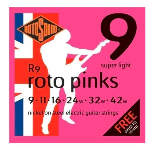 Cuerdas Guitarra Electrica Rotosound 09 Encordado R9