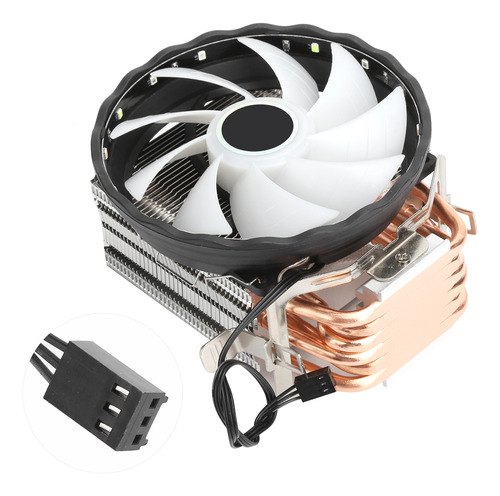 Enfriador De Aire Para Cpu, 3 Pines, Rgb, 6 Tubos De Calor,