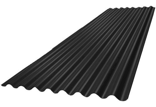 Imagen 1 de 5 de Chapa Negra Sinusoidal C25 Panel 1,1 X 13m Largo X 1 Unidad