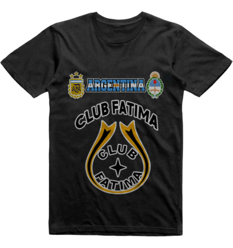 Remera Infantil Negra Club Fatima Viedma Rio Negro