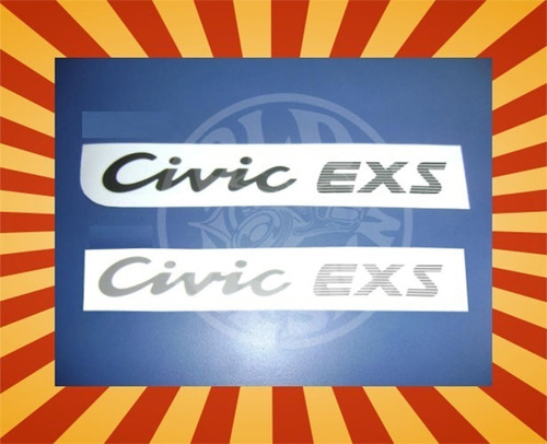 Adesivo Honda Civic Exs Estampado Serigrafia Importado
