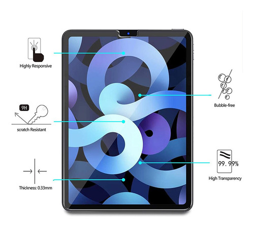 Mica Pantalla Cristal Para iPad Pro 12.9 4a 2020 Resistente