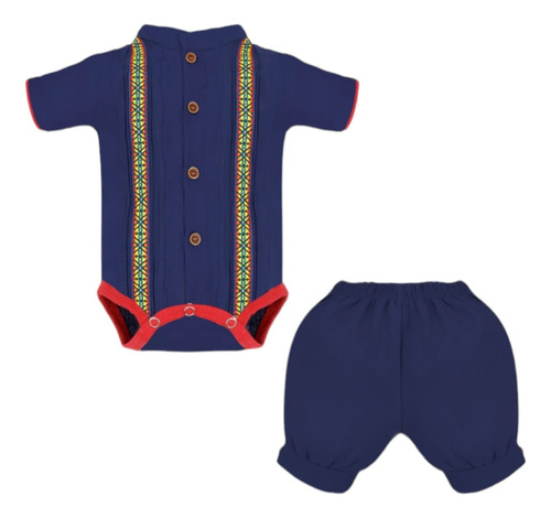 Guayabera Para Bebé Y Niño Pañalero Con Short