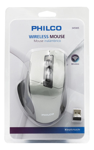 Mouse Inalambrico Philco 345 Silver