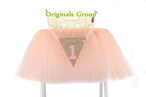 Originals Group 1st Birthday Peach Tutu For High Chair Decor