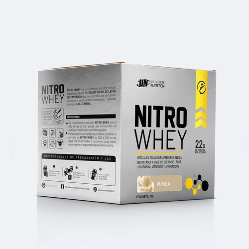 Nitro Whey- Universe Nutrition, Caja 10 Unidades