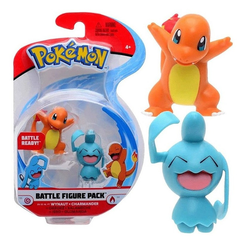 Set Figuras Pokémon Charmander Y Wynaut Original