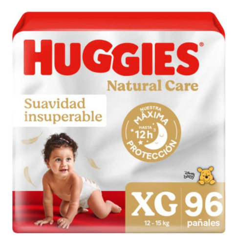 Pañal Huggies Natural Care Xg, 96 Un 