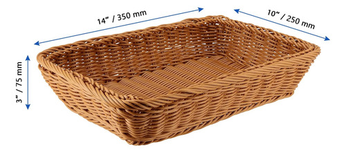 Cestas De Pan De Mimbre De Polietileno De 3 Pcas De 3 Pcas D