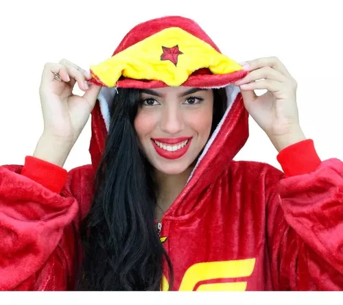 Pijama Kigurumi Adulto Animal Amarelo Fantasia Cosplay Pelúcia Macacão com  Capuz Confortável Tamanho: P