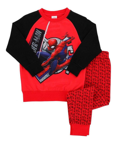 Imagen 1 de 1 de Pijama Niño Algodón Spiderman Rojo Talla 8 Art.30776