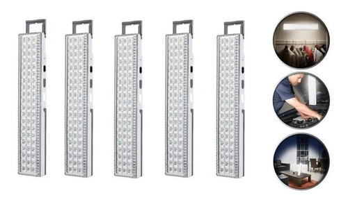 Pack X5 Lámparas Luz Led Emergencia Recargable 20hrs