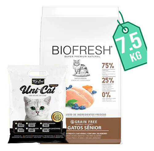Alimento  Biofresh Gato Senior Pollo 7,5 Kg + Regalo 
