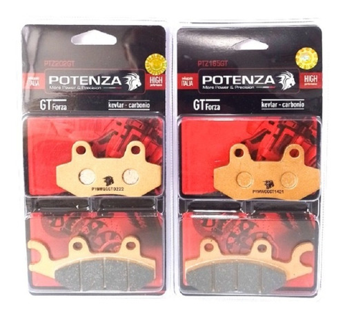 Kit Pastilhas De Freio Potenza Burgman 400 Dianteiras 165