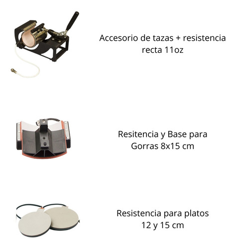 Imagen 2 de 7 de Combo 5en1 De Sublimacion Estampado Y Transfer Remera 220v