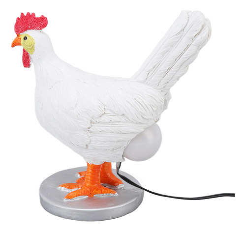 Lámpara De Pollo Divertida Gallina Que Pone Huevos Luz Resin