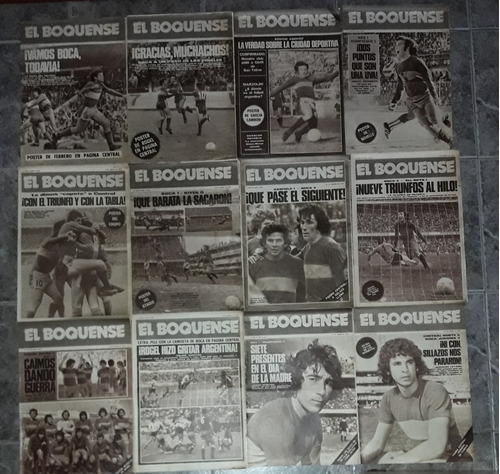 Lote De 18 Revistas El Boquense Año 1974 Amarillentos 