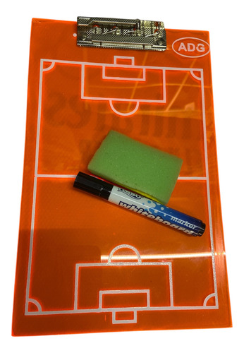 Tabla Tactica Deportiva Basquetbol Naranja Transparente Naranja