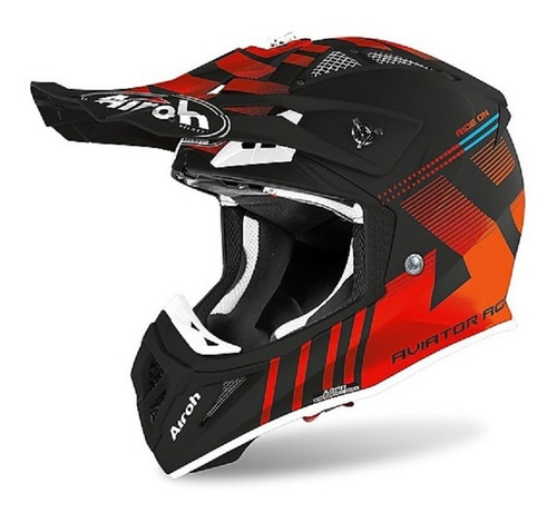 Casco Airoh Aviator Ace Nemedi Carbono Y Kevlar Naranja Mate