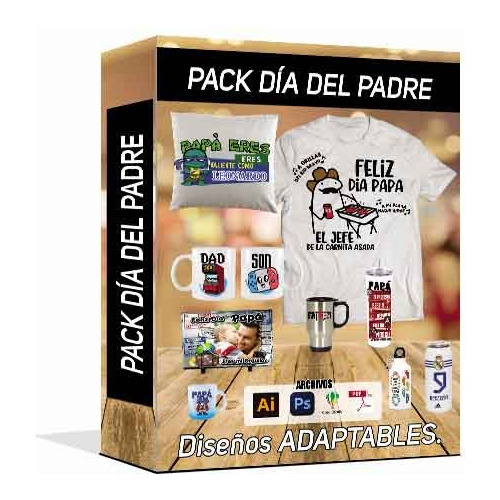 Pack Día Del Padre Diseños (agendas, Llaveros, Sublimado)