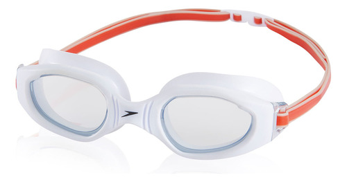 Goggles Unisex Transparentes Con Banda Naranja Speedo