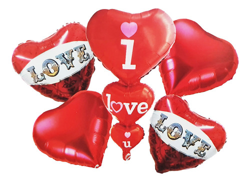 Kit Set Globo Amor Love San Valentin Metalizado Decoraciòn