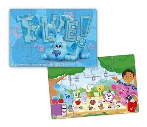 Puzzle Reversible 12 Piezas Las Pistas De Blue En Magimundo!