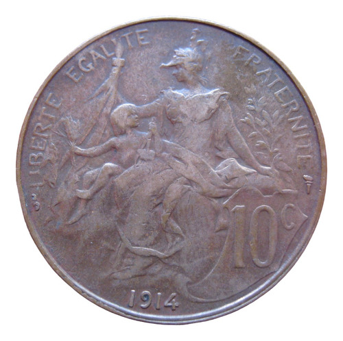 Francia 10 Centimes 1914