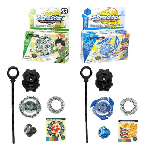 Pack X2 Bley Blade Batalla, Trompo, Aro Metálicos Genérico