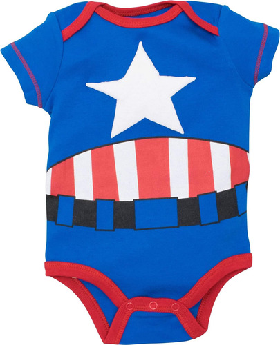 Marvel Avengers Capitán América Conjunto De Mono Y Pantalone