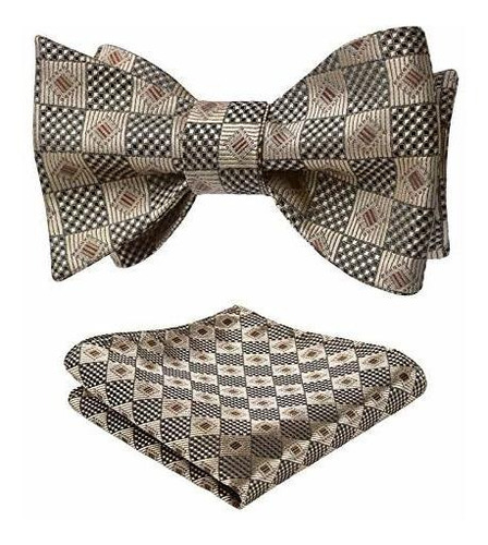 Set Bowties Cuadros Hombre Con Pañuelo