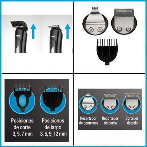 Cortadora de cabello y barba atma cb8864n new arrivals