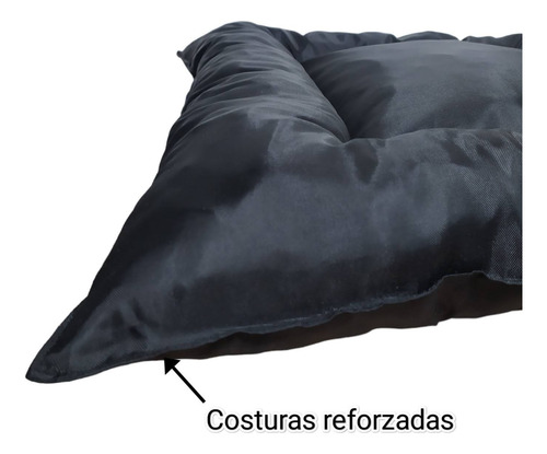 Pack 2 Colchonetas Colchon Cama 1 M X 70 Cm Negro Liso