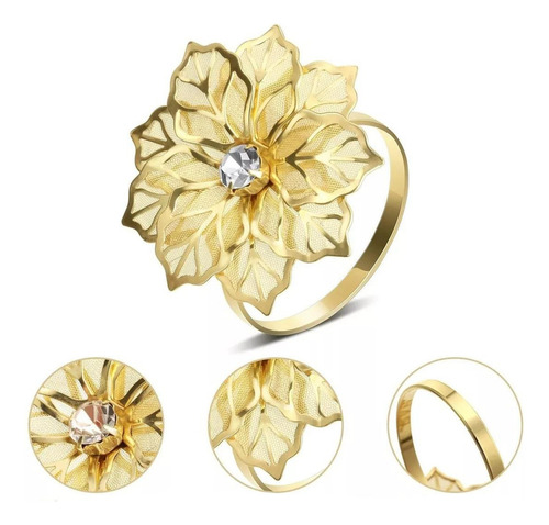 12pcs Servilletero Anillo Flor Servilletero Para Banquete
