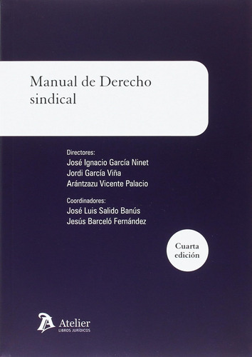 Manual De Derecho Sindical: 4ª Edicion (sin Coleccion) / Jos