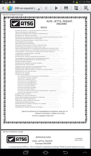 Manual Para Transmisión Automática Bora, Passat 09g Español (Usado)