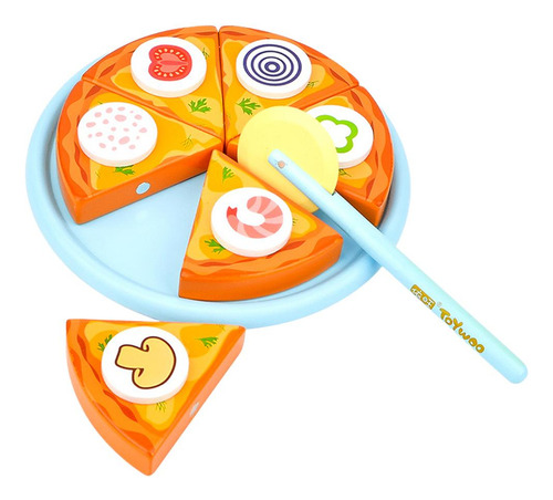 Juego De Corte De Pizza De Madera Juego De Imaginación Para