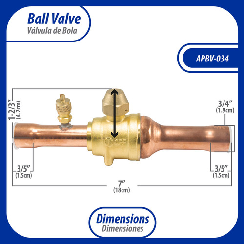 Valvula De Bola 3/4 610psi -30c+120c C/puerto Carga Apbv-034