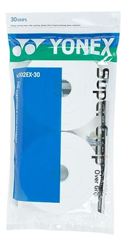 Puños De Raqueta Yonex Super Grap 30-pack, Blanco