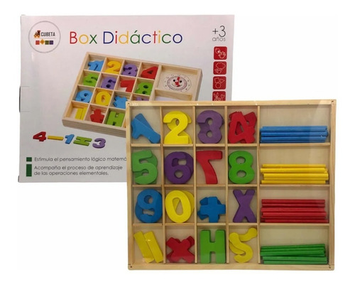 Imagen 9 de 10 de Juego Didactico Madera Con Numeros Montesori Tea Matematica