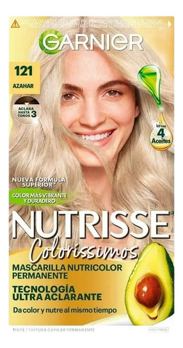 3 Pza Tinte Para Cabello Garnier Nutrisse Coloríssimos 121 A