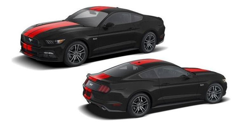 Calcomanias Vinilo Rojo Doble Linea Ford Mustang 16/18