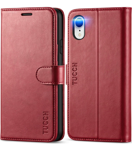 Tucch Funda Tipo Cartera Para iPhone XR, Función Atril, Para